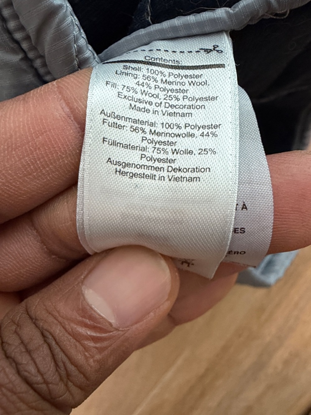 SmartWool Smartloft 120 Quilted Mini Skirt Storm Gray - Picture 5 of 5